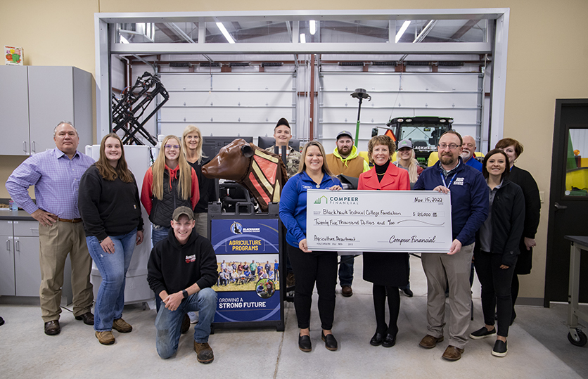 Blackhawk Receives $25,000 Grant from Compeer Financial Agriculture & Rural Initiative