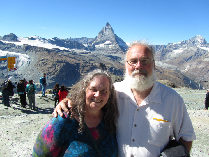Cindy Leverenz pictured with her husband Steve at the Materhorn