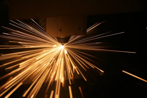 Sparks from a welding torch